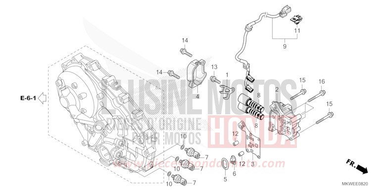 SOLENOIDE LINEAIRE de NC750X DCT ECO IVY GREEN R (GY160) 2025